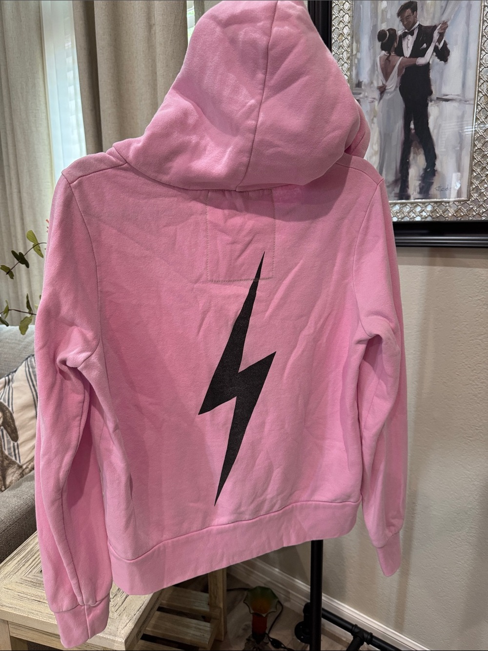 Aviator Nation Pink Zip-Up Hoodie with Gold Zipper - Picture 6 of 6